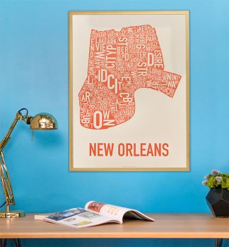 New Orleans Neighborhood Map Poster