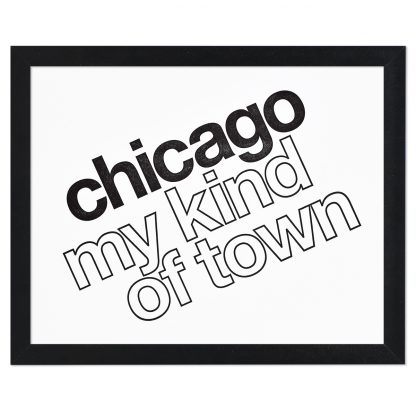 chicago my kind of town letterpress art print