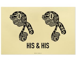 gay couple male sexual anatomy print in grey