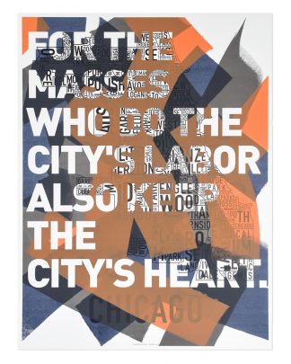 Chicago City Neighborhood Map Ork Posters Screen Print
