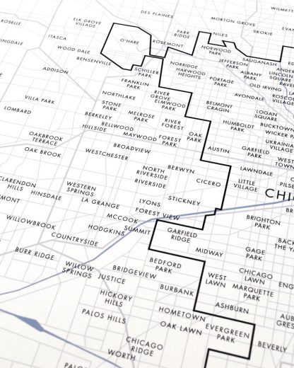 Chicagoland Map Print by Ork Posters, 18" x 24"