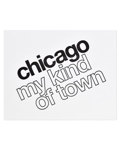 Chicago My Kind of Town Vintage-Inspired Letterpress Print, 8x10